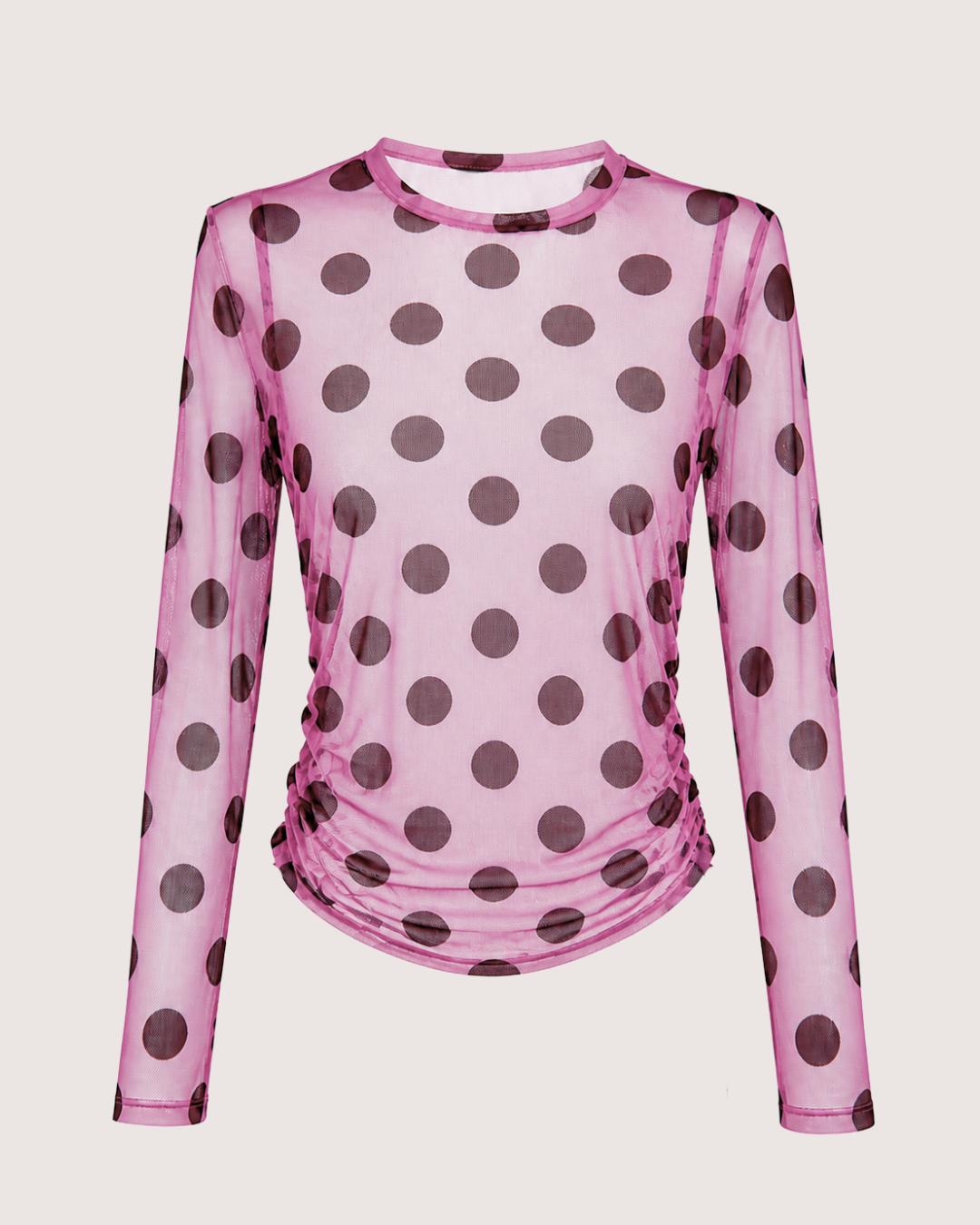 CHOCOLATE DOTS PINK – MESH TOP