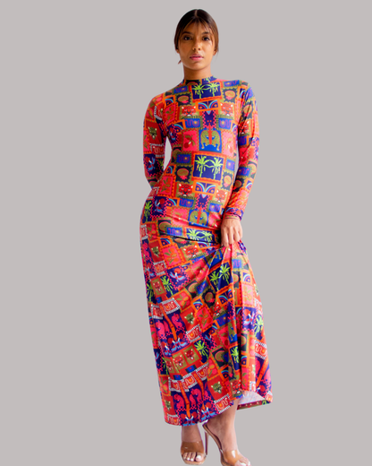 Moca Tropical Vestido Licra