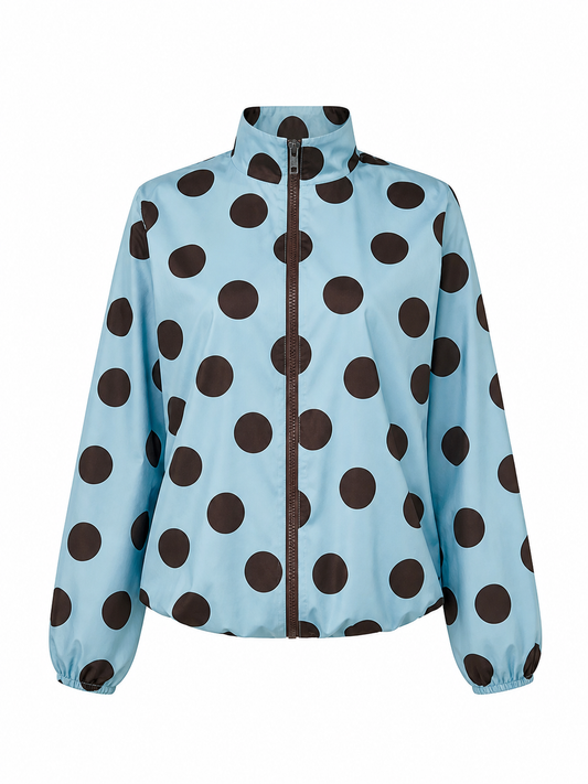CHOCOLATE DOTS BLUE CORTAVIENTO IMPERMEABLE