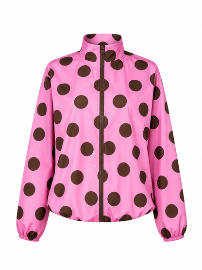 CHOCOLATE DOTS BLUE CORTAVIENTO IMPERMEABLE